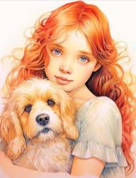 Anime Güzel KIZ ile Köpeği Boyama Kitabı (100 Tam Sayfa)