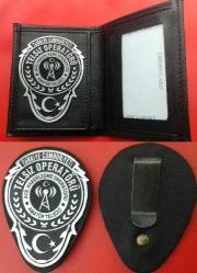 TELSIZ OPERATÖRÜ,AMATÖR TELSIZCI ROZETLI CÜZDANI+KEMER ROZETİ -SATINAL-SIVILE SATILMAZ.SADECE ÇAĞRI KODU BULUNAN,TELSIZ OPERATÖRÜ KIMLIKLI PERSONEL ALABILIR