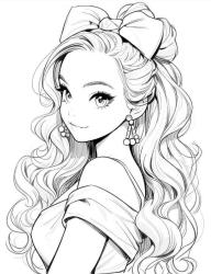 Barbie Anime Bebek Gri Tonlamalı Boyama Kitabı (100 Tam Sayfa)