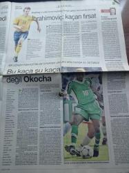 Cumhuriyet Spor Gazetesi - 8 Eylül 2004 - Sayı 43 -  Namibya'nın İyi Niyet Elçisi Fredericks - Mehmet Okur - TED Kulübü'nün 71 Yıllık Tarihe İmza Atanlar Ve Bir İdealist Behbut Cevanşir - A Milli Takım Posteri - Bizim Jay Jay Okocha Bolton'dan Mutlu - Beşiktaş İçin Kaçan Fırsat İbrahimoviç - Fenerbahçe Başkanı Aziz Yıldırım Despot