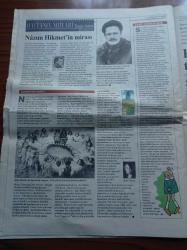 Cumhuriyet Dergi Gazetesi - 17 Mart 2002 - Sayı 834 - Özcan Deniz - Nurgül Yeşilçay - Lunapark'tan Çizgiler -Yatak Odasındaki Sissy - İki Ressam Ender Dandul ve Mustafa Delioğlu  Yüzleşmeler - Selda Alkor Fotoğrafı- Cem Mumcu - Terapi Şeysi - Arundhati Roy - Aupair'den Mektup Var - BBC- Büyük Adam Küçük Aşk