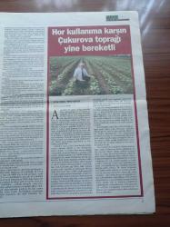 Cumhuriyet Tarım Hayvancılık Gazetesi - 12 Temmuz 2005 - Sayı 11 -  PANKOBiRLİK Avrupa Pancar Üreticileri Konfederasyonu Üyesi - Meyvede Görülen Akdeniz Sineği Sebzeyi Vurdu -Çukurova Yine Öncü Olmak İçin Yerinde Tarım Politikaları Bekliyor - Tarımın Yabancıların Eline Geçme Tehlikesi Kapıda - Tunceli'de Tarıma Elverişli Alan Kullanılamıyor - Fındık Borsası Kurulsun- Tarım Yabancıların Eline Geçecek
