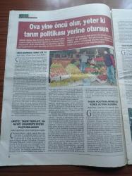 Cumhuriyet Tarım Hayvancılık Gazetesi - 12 Temmuz 2005 - Sayı 11 -  PANKOBiRLİK Avrupa Pancar Üreticileri Konfederasyonu Üyesi - Meyvede Görülen Akdeniz Sineği Sebzeyi Vurdu -Çukurova Yine Öncü Olmak İçin Yerinde Tarım Politikaları Bekliyor - Tarımın Yabancıların Eline Geçme Tehlikesi Kapıda - Tunceli'de Tarıma Elverişli Alan Kullanılamıyor - Fındık Borsası Kurulsun- Tarım Yabancıların Eline Geçecek