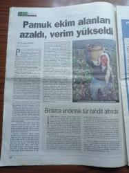 Cumhuriyet Tarım Hayvancılık Gazetesi - 12 Temmuz 2005 - Sayı 11 -  PANKOBiRLİK Avrupa Pancar Üreticileri Konfederasyonu Üyesi - Meyvede Görülen Akdeniz Sineği Sebzeyi Vurdu -Çukurova Yine Öncü Olmak İçin Yerinde Tarım Politikaları Bekliyor - Tarımın Yabancıların Eline Geçme Tehlikesi Kapıda - Tunceli'de Tarıma Elverişli Alan Kullanılamıyor - Fındık Borsası Kurulsun- Tarım Yabancıların Eline Geçecek