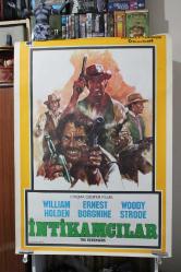 İntikamcılar (The Revengers 1972) filmi çizim afişi - Ernest Borgnine - William Holden - Woody Strode