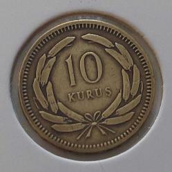 1951 YILI 10 KURUŞ ORİJİNAL MADENİ PİRİNÇ NADİRDİR UUU2B3 ÇOK ÇOK TEMİZ