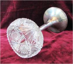 ViNTaGe GÜMÜŞ KAPLAMA AyaKLı KRİSTAL ŞAMDAN...