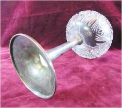 ViNTaGe GÜMÜŞ KAPLAMA AyaKLı KRİSTAL ŞAMDAN...