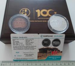 2003 TBMM'NİN AÇILIŞININ 100.YILI 20 TÜRK LİRASI GÜMÜŞ VE BRONZ HATIRA PARA SETİ ORİJİNAL KUTUSUNDA ÇİL DD2AA3 NADİRDİR