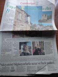 Cumhuriyet 2 Gazetesi - 4 Ocak 1994 - Mezopotamya'da Artık Deniz Var - Adli Tıpta Kesin Rapor Sıkıntısı - Taşı Eve Dönüştürür Usta Eller - Yedi Sinemada Gösterimi Sürdüren Mavi Sürgün - Aryalar Ezan Sesine Karışacak - Elia Kazan - 1453'ten Bu Yana Ekonomi - Hülya Uğur'un Havası Apolitik - Atilla Arcan - Rüstem Batum Show - Sinemamızın İlk Büyük Denizcilik Filmi Barbaros Hayrettin Paşa