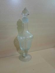 ViNTaGe KRİSTAL KeSMe CAM KaPaKLı ŞIK KARAF 30 CM