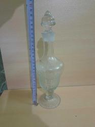 ViNTaGe KRİSTAL KeSMe CAM KaPaKLı ŞIK KARAF 30 CM