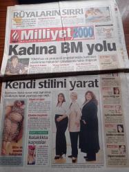 Milliyet 2000 Gazetesi - 17 Eylül 2000 - Rüyaların Sırrı - Bilim Ve Sanatın Buluşması - Turgut Özal Kuşağı Mı - Antonio Banderas - Nicolas Cage - Abuzer Kadayıf - Angelina Jolie -Mürefte'ye Şarap Turu - Kadına Birleşmiş Milletler Yolu - Deniz Akkaya - Tuba Özay - Duygu Asena