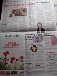 Milliyet Kadınlar Günü Gazetesi - 8 Mart 2009 - Anadolu'da Zoru Başaranlar- İş Dünyasına Yön Verenler Kadınlar İçin Yazdılar - Hedef 81 İlde 81 Kadın Milletvekili - Bilime Adanmış Ömürler - Ayhan Çavdar - Ayhan Ulubelen- Arzuhan Doğan Yalçındağ - Suzan Sabancı Dinçer - Türk Tuborg Carlsberg CEO'su Damla Birol - Gülsüm Azeri - Yeşil Kundura - Şişecam