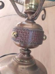 AVRUPA ÜRETİMİ ESKİ PİRİNÇ MASA LAMBASI