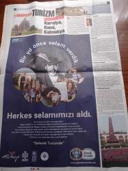 Milliyet Turizm Gazetesi - 15 Kasım 2008 - Rusya'da Üç K Karelya Komi Kalmukya - Çivisiz Kilise - Sadri Alışık - Sakarya'yı Tüm Yönleriyle Keşfedin - Eski Bayramlar İçin Safranbolu - Bayramda Deniz Seki Kaya Artemis'te - Ferhat Göçer - Sibel Can - Serdar Ortaç - Candan Erçetin - Dedeman Şile'de Bayram Keyfi -  Alkoçlar Uludağ'da Tatil Keyfi - Maldivler'de Gece Balıkçısı Olun