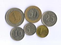 Efemera - 2005 Yılı Ytl Eski Madeni Para Lotu Düşük Kondisyon Koleksiyon Görseldeki Ürün / 910 - kitantik - kitaLog