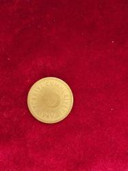 PARA PİRİNÇ METAL PARA 1949 YILI 25 KURUŞ  ÖZEL KORUMA KABINDA VE ZARFLI,ENDER VE KIYMETLİ 56