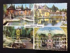 ŞEHİR KARTPOSTALI, AVUSTURYA SALZBURG HELLBRUNN SARAYINDAN GÖRÜNTÜLER, ARKASI YAZILMAMIŞ, RENKLİ 14 X 10 CM EBADINDA - 1960'LAR, 1970'LER, 1980'LER