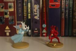 Tintin (Tenten) 110'luk seriden 2 figür bir arada: şeytan ve melek Milo