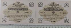 6 AĞUSTOS 1332 REŞAT 5 (BEŞ) KURUŞ ORİJİNAL SIRA TAKİPLİ KAĞIT PARALAR SERIE 18 440164-440165 NATÜRELDİR ÇİL-ÇİLALTI ÇOK ÇOK NADİRDİR PEK ÇIKMAZ