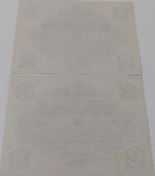 6 AĞUSTOS 1332 REŞAT 5 (BEŞ) KURUŞ ORİJİNAL SIRA TAKİPLİ KAĞIT PARALAR SERIE 18 440164-440165 NATÜRELDİR ÇİL-ÇİLALTI ÇOK ÇOK NADİRDİR PEK ÇIKMAZ