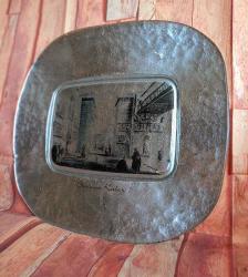 BODRUM KALESİ GRAVÜRLÜ PAŞABAHÇE CAM DEKORATİF TABAK.ÇOK NADİR