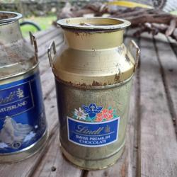 Lindt vintage süt güğümü teneke kutu seti 2001