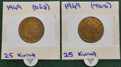 25 KURUŞ 1949 (DÜZ/TERS) ÇÇT/ÇA+++