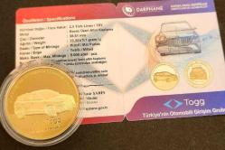 TOGG Hatıra Parası Bronz Üzeri Altın Kaplama sertifikalı