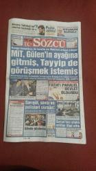Sözcü Gazete 19 Ocak 2014 Mit Gülen'in Ayağına Gitmiş,Kıvanç Tatlıtuğ,Ege Cansen,Recep Tayyip Erdoğan,Fethullah Gülen,Mustafa Sarıgül,Michelle-Barack Obama,Devlet Bahçeli,Aziz Yıldırım,Roberto Mancini,Didier Drogba,Emre Belözoğlu,Alex Telles