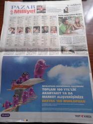 Milliyet Pazar Gazetesi - 24 Temmuz 2005 - Müjdat Gezen - Gülşen Bubikoğlu - Ayşe Tolga - Seray Sever - Emre Altuğ - Vahdettin Hain Değil Miydi Tartışmasına Son Padişah Vahideddin Adlı Kitap Açıklık Getiriyor - Zeynep Özal Kendi Adına Üretecek Şaraplar Üretecek - Afyon'un Kültür Delisi Hüseyin Başkadem - Gözde Özgen Türkiye'deki 15 Kadın Güreşciden Biri