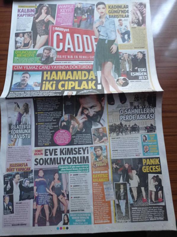 Milliyet Cadde Gazetesi 10 Mart 2014 Selena Gomez Ve Justin  