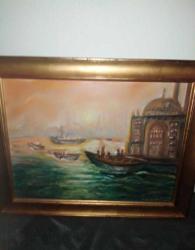 Ressam imzalı yağlı boya tablo