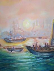 Ressam imzalı yağlı boya tablo