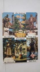 ŞEHİR KARTPOSTALI,ALMANYA/MÜNİH ESKİ HEYKELLER,RENKLİ,ARKASINA YAZILMIŞ 12 X 16 CM EBADINDA - 1950'LER, 1960'LAR, 1970'LER, 1980'LER