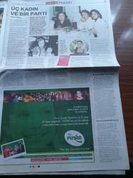 Cumhuriyet Pazar Gazetesi - 16 Kasım 2014 - Sayı 1495 - Üç Kadın Bir Parti - Bihin Anter - Profesör Doktor Füsun Akatlı - Zeynep Altıok Akatlı -  Cinsellik Entrika Ve Dedikodu - Türkiye Çocuklara Yeniden Özgürlük Vakfı - Fazıl Say Fotoğrafı - Doğu Yücel Güneş Hırsızları - CHP'de Altı Ok Devri - Mesele Mühim Komet'in Yeni Sergisi