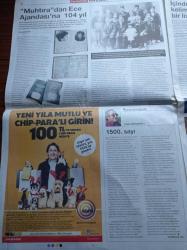 Cumhuriyet Pazar Gazetesi - 21 Aralık 2014 - Sayı 1500 - Lale Tayfa Fotoğrafı - Lütfü Tınç Fotoğrafı - Miyase İlknur Fotoğrafı - İpek Çalışlar Fotoğrafı - Cumhur Canbazoğlu Fotoğrafı -Deniz Gezmiş - Dile Kolay 1500 Hafta - Palovit'ten Uzanan Bir Ses - İlhan İrem Fotoğrafı - Bir Ajandaya Sığan 104 Yıllık Tarih