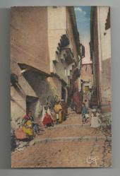 LIBRAIRIE CHAPELLE / CEZAYİR CONSTANTINE ŞEHRİ 4 ADET ŞAHANE ESKİ KARTPOSTAL...