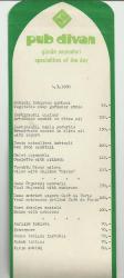 2 MART 1980 TARİHLİ PUB DİVAN GÜNÜN SEÇMELERİ MENÜSÜ...