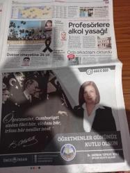 Cumhuriyet Gazetesi - 24 Kasım 2015 - Trabzon Kongresi Öncesi Cumhurbaşkanı Recep Tayyip Erdoğan'a Yakın İki İsim Karşı Karşıya Kaldı - Mustafa Denizli - Selahattin Demirtaş'a Suikast İddiaları - Dışkı Yedirilen Doktor Celal Şengör İnsan Değil - Recep Tayyip Erdoğan İle Ahmet Davutoğlu Arasında Sorun - Ceyda Karan Rojava'da -  Sünni Arap Şeyhi El Hadi IŞİD Zihniyetiyle Tam 220 Yıldır Savaştayız - 24 Kasım Öğretmenler Günü - Devlet Tiyatroları Perdeleri Kapatıyor