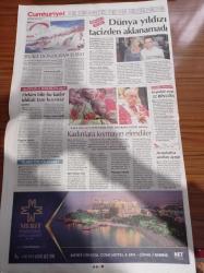 Cumhuriyet Gazetesi - 8 Şubat 2022 - İyi Ki Doğdun Nazan Öncel - Furkan Akar Tarih Yazdı - Dünya Yıldızı Marc Overmars Tacizden Aklanamadı- Emekli Askeri Hakim Üçok Biri Bylockçu Biri ABD Kaynağı - Devlet Bahçeli'den Aba Altından Sopa - Türkiye'nin Sonu Isparta - CHP Genel Başkan Koordinatör Danışmanı Erdoğan Toprak - Savaş Olasılığı Ekmeği Vuracak