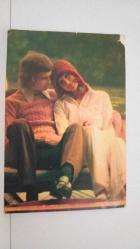 AŞK VE SEVGİLİ TEMALI KARTPOSTAL,RENKLİ,ARKASINA YAZILMIŞ 12 X 16 CM EBADINDA