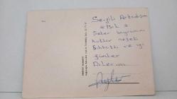 AŞK VE SEVGİLİ TEMALI KARTPOSTAL,RENKLİ,ARKASINA YAZILMIŞ 12 X 16 CM EBADINDA