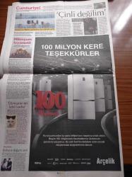 Cumhuriyet Gazetesi - 8 Şubat 2020 - Mahkeme Şike Davasında Aziz Yıldırım'a Beraat Verdi Tazminat Kapısı Açıldı - Meşher Rezonans Yarattı - Adalet Ve Kalkınma Partisi'nin Kelime Oyunu - İlker Başbuğ - Çocuklarım Aç Dedi Kendini Ateşe Verdi - Başkentgaz Vergiden Kaçınmak İçin Kızılay'ı Kullandı - Yargıda Bu Kez TRT Krizi - TÜGVA'ya Sınır Yok - Aydınlanma Savaşçısı Erdal Atabek