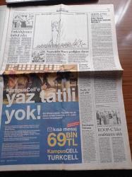 Cumhuriyet Gazetesi - 30 Haziran 2003 - Atletizmde Forma Karmaşası - İsviçre Rallisi'nde Çocuk Öldü - Türk Futbolu Dünya Markası - Rivaldo'ya Şartlı Onay - Abdullah Gül'den Fettullah Gülen'e Övgü - Recep Tayyip Erdoğan Tabanına Oynuyor İmam Hatip Takıyyesi - Hindistan Artık IMF Kreditörü - ABD Irak'ta Türk Askeri İstiyor