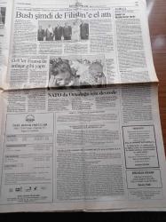 Cumhuriyet Gazetesi - 4 Haziran 2003 - Beşiktaş Şampiyonluk Öyküsü Yazı Dizisi- Efes Pilsen Kazanırsa Şampiyon - Uyuyan Şoförü Uyandıran Otomobil - ABD Desteğine İşbirliği Koşulu - Türk Amerikan İşadamları Derneği -Vatan Dergi Grubu Yönetim Kurulu Başkanı Ercan Arıklı Geçirdiği Trafik Kazası Sonucu Öldü -  Nazım Hikmet'in Vasiyeti Hala Yerine Getirilmedi- Fikret Başkaya'ya Bölücülük Propagandası Yaptığı Sebebiyle Dava - İstanbul'da Hakim Ve Savcıları Taşıyan Servise Bombalı Saldırı