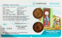 Nasreddin Hoca Serisi No:7 ((Kazan Doğurdu)) Hatıra Bronz Sertifikası..