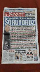Sözcü Gazete 2 Ocak 2016 Saraydaki Cevap Versin SORUYORUZ,Recep Tayyip Erdoğan,Meral Akşener,Binyamin-Sara Netenyahu,Hakim Ziyech,Fernando Muslera,Grosskreutz,Aziz Yıldırım,Volkan Demirel,Onur Recep Kıvrak,Mario Gomez,Slaven Bilic,Halil Altıntop,Berat Albayrak,Süleyman Soylu