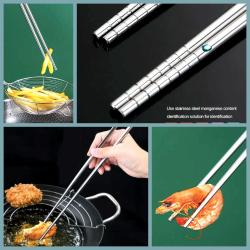 OMENİV'DEN BİR ÇİFT EKSTRA UZUN METAL CHOPSTİCK YEMEK PİŞİRME MAŞA TENCERE MANGAL OUTDOOR KAMP